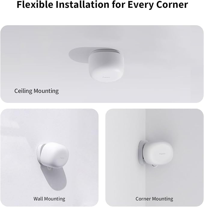 Aqara Zigbee Presence Sensor FP1E, mmWave Radar Wired Motion Sensor, AI Spatial - Image 5