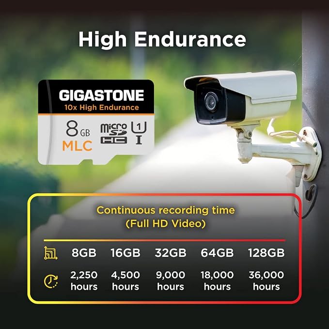 GIGASTONE Industrial 8GB MLC Micro SD Card 2-Pack, Full HD Video Recording - Image 5