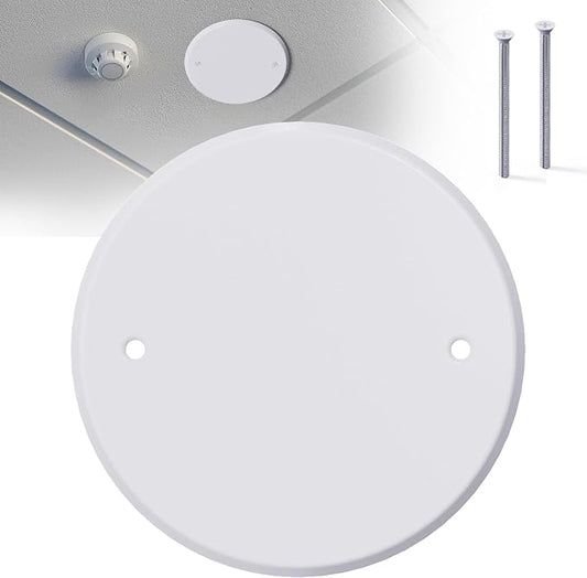 1 Pcs Smoke Detecte Cover Plate, 5 Inch Metal Round Blank Ceiling Cover Plate by Wuno