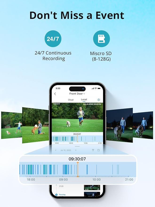 DEKCO 4 Pack Wired Home Camera Outdoor - Image 3