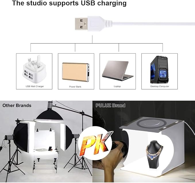 PULUZ Photo Studio Light Box, Portable Folding Photo Light Box - Image 5