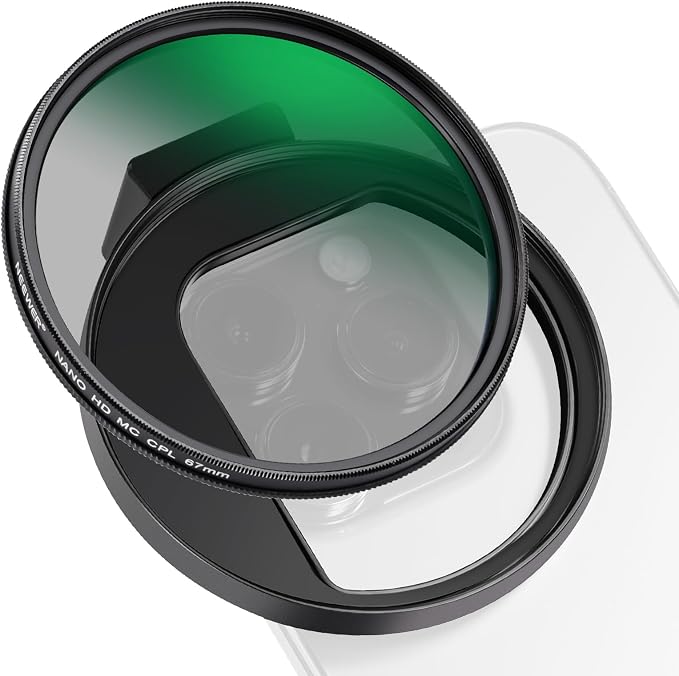 NEEWER 67mm CPL Filter for Phone, Circular Polarizing Camera Lens Filter by Neewer