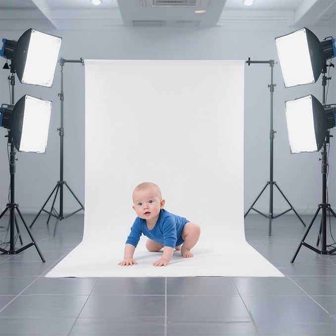White Photography Backdrop for Photoshoot, Photo Backdrop Curtain, Perfect - Image 2
