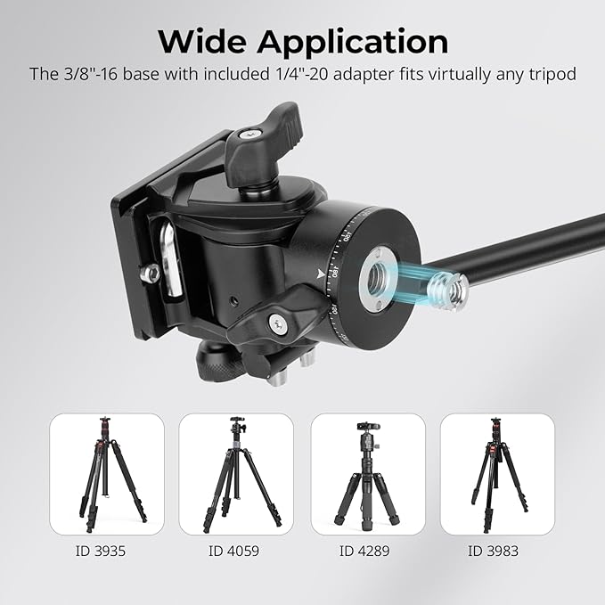 SmallRig CH10 Tripod Fluid Head, Compact Video Head - Image 7