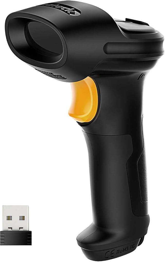 Inateck Barcode Scanner, Wireless Scanner, 1 Charge 180 Days Standby, 35M Range by Inateck