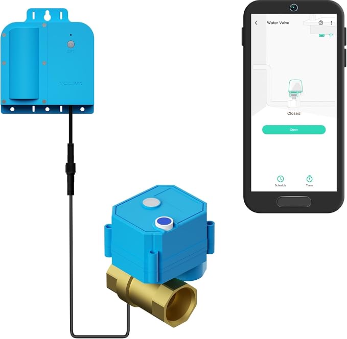 YoLink X3 Valve Controller Kit, 1/2" Brass Motorized Ball Valve, LoRa Long Range by YoLink