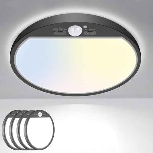 slochi 4Pack Motion Sensor Light Indoor Wired, 12 Inch 3000K/4000K/6500K Closet by CeilingLights
