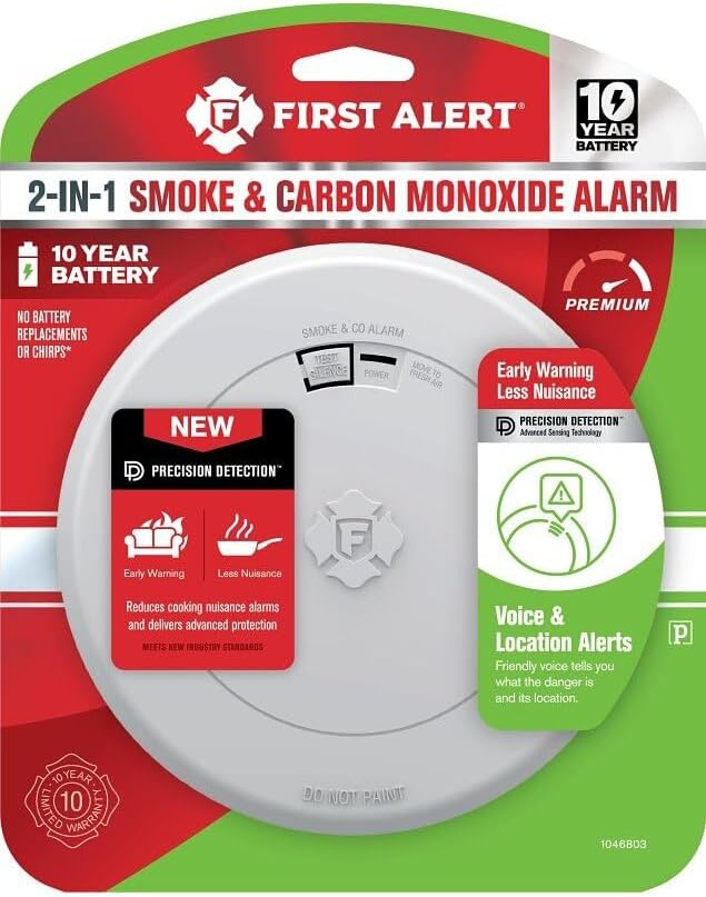 First Alert 10 Year Battery-Powered Photoelectric Smoke and Carbon Monoxide - Image 3