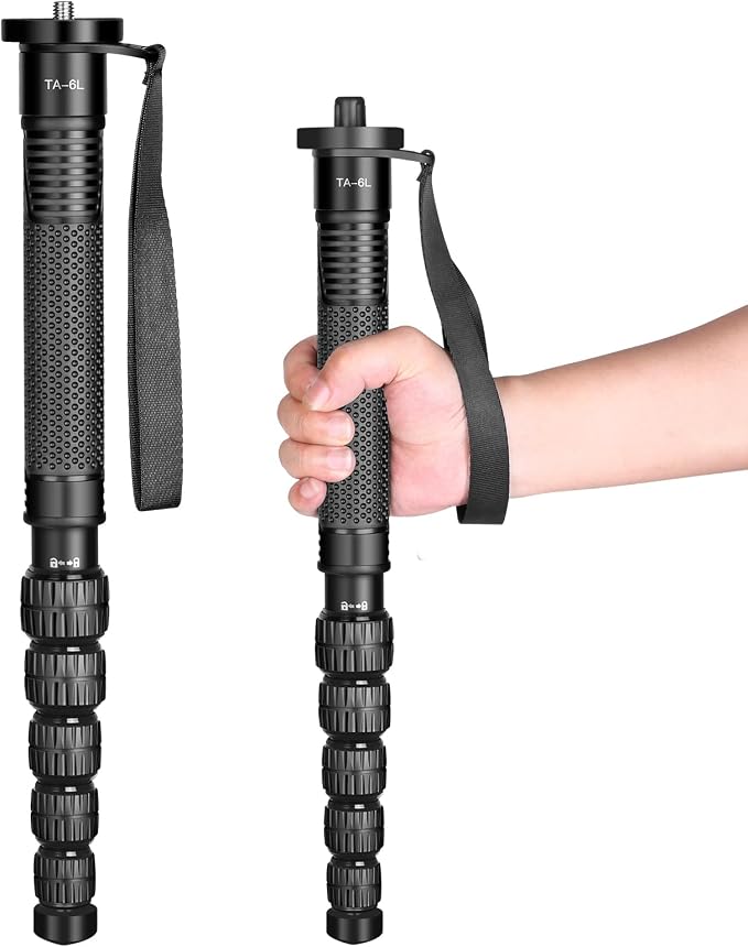 TONYBOO 68.5” Aluminum Camera Monopod, Lightweight & Portable, 5-Section Travel by TONYBOO