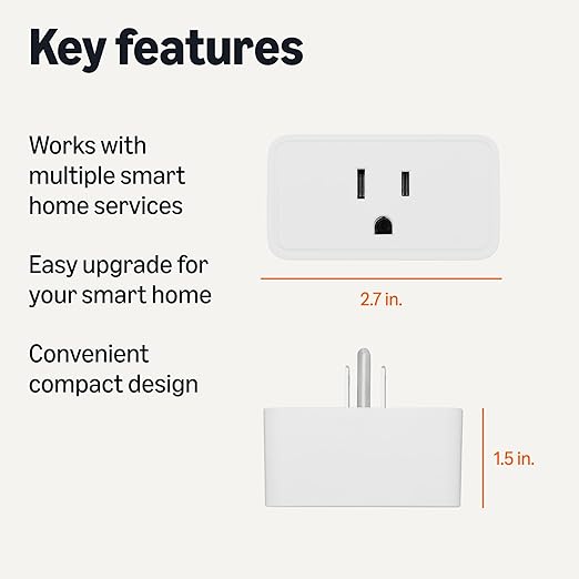 Amazon Basics Smart Plug, Matter Compatible, Compatible - Image 2