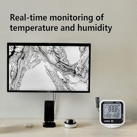 ALLOSUN Digital Thermometer Hygrometer Indoor Humidity Greenhouse Temperature - Image 2