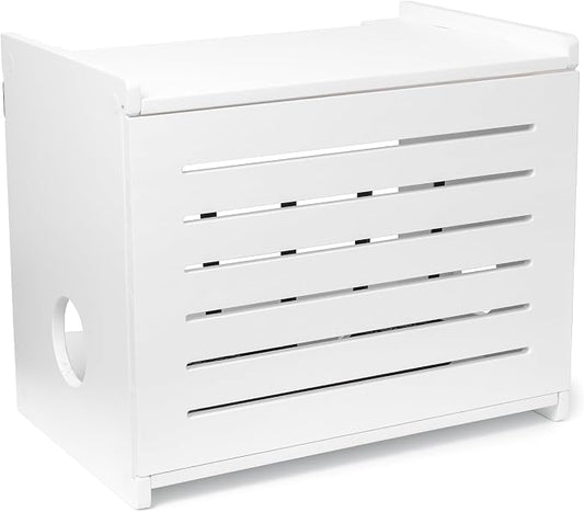 Wooden WiFi Router Storage Box by Unknown