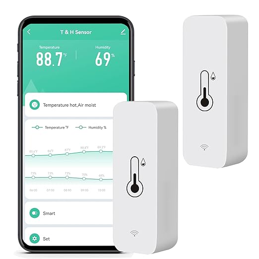 WiFi Humidity Temperature Monitor: Smart Hygrometer Thermometer by SENCKIT
