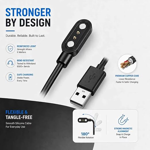 Smartwatch Charger, Magnetic Charging Cable - Image 5