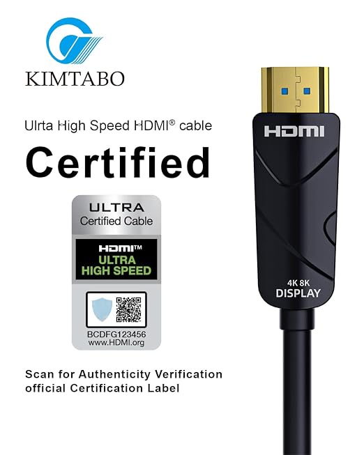 Fiber Optic HDMI Cable 50 ft, 10K 8K 4K Certified HDMI 2.1 Cable, CL3 Rated in - Image 2