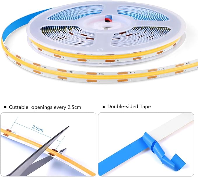AIMENGTE 12V COB LED Cabinet Lights Strip - Image 3