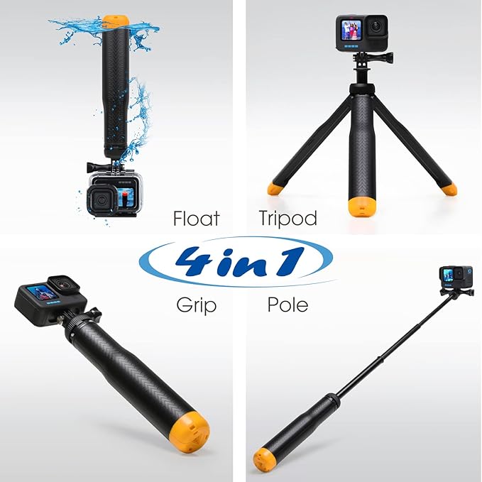 SOONSUN 4in1 Floating Selfie Stick Hand Grip Tripod - Image 2