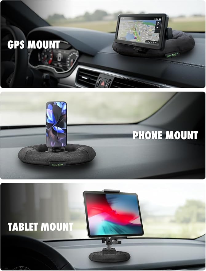 Bracketron NavMat Portable GPS Dash Pad Converts Windshield GPS Mount into - Image 3