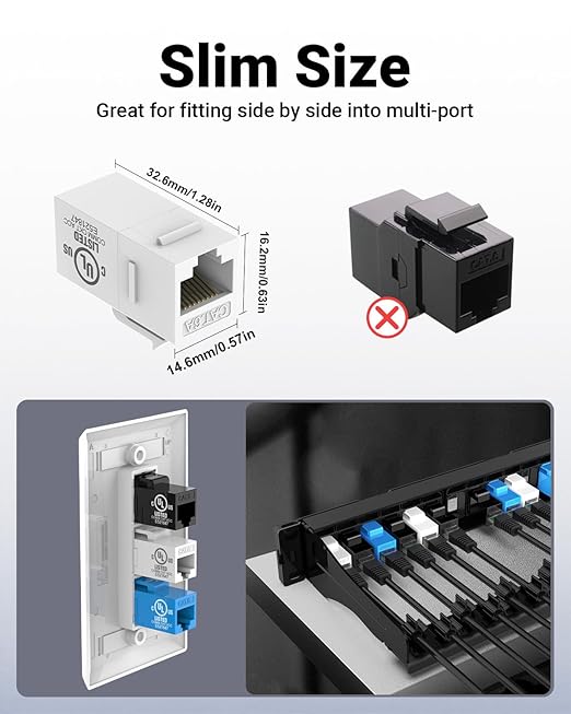 VCE CAT6 RJ45 Keystone Couplers - Image 6