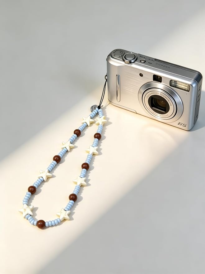 2 Pcs Phone Charm Strap Hand for iPhone Wrist Strap Camera Lanyard Pearl Beaded - Image 2