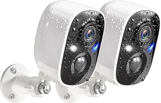 GMK Security Cameras Wireless Outdoor, 2K Color Night Vision AI Motion by GMK