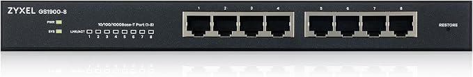 Zyxel 8 Port Ethernet Switch | Smart Managed Gigabit Network Switch | 8X GbE - Image 2
