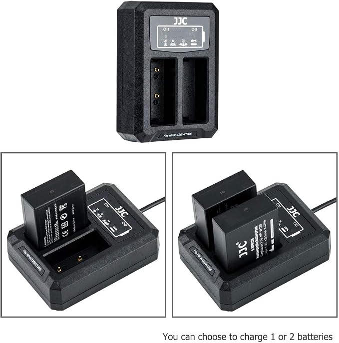 JJC NP-W126 NP-W126S Battery Charger USB Dual Slot - Image 3