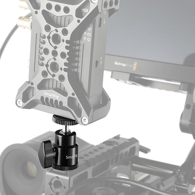SmallRig 1/4" Camera Hot Shoe Mount, Ballhead Tripod - Image 7