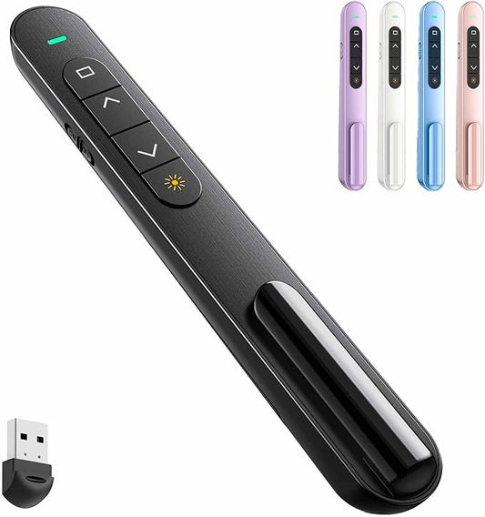 QUI Presentation Clicker with Volume Control, 2.4GHz USB Wireless Presenter by QUI