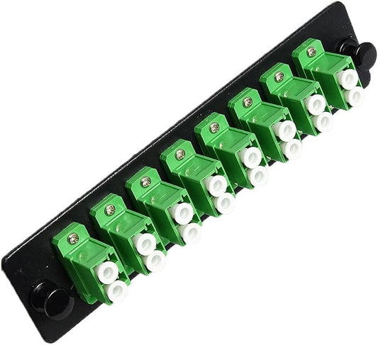 RiteAV LGX Footprint Fiber Optic Cable LC Adapter Patch Panel 8 Ports Loaded by RiteAV