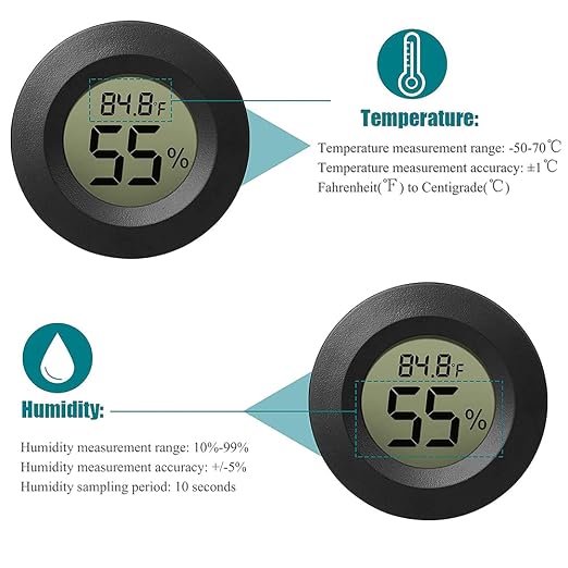 6-Pack Mini Hygrometer Thermometer Digital LCD Monitor Indoor/Outdoor Humidity - Image 2