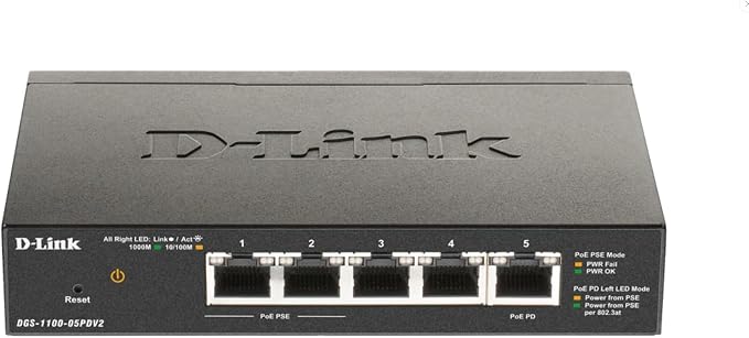 D-Link 5-Port Gibabit Smart Managed PoE Powered Switch/Extender | 2 PoE Ports| - Image 5