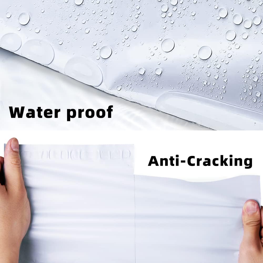 POLYSELLS 300 19x24 Inch White Pack Large Poly Mailers Shipping Envelopes, Strong Adhesive Sealing, Waterproof, and Tear-resistant Postal Mailing Bags for Clothing, and Accessories
