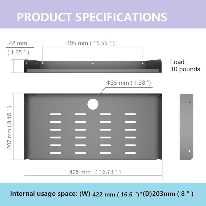 Metal Floating Wall Mounted Shelf Bracket - Image 2