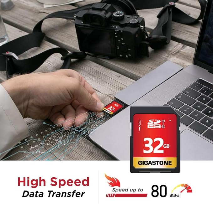 GIGASTONE 32GB SD Card 10-Pack UHS-I U1 Class 10 SDHC Memory Card High-Speed - Image 3