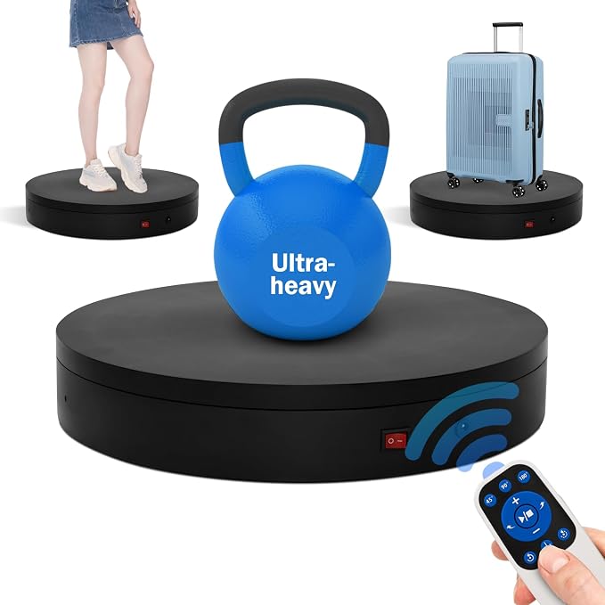 15.8In Remote Large Motorized electric turntable Rotating platform Photography by ComXim