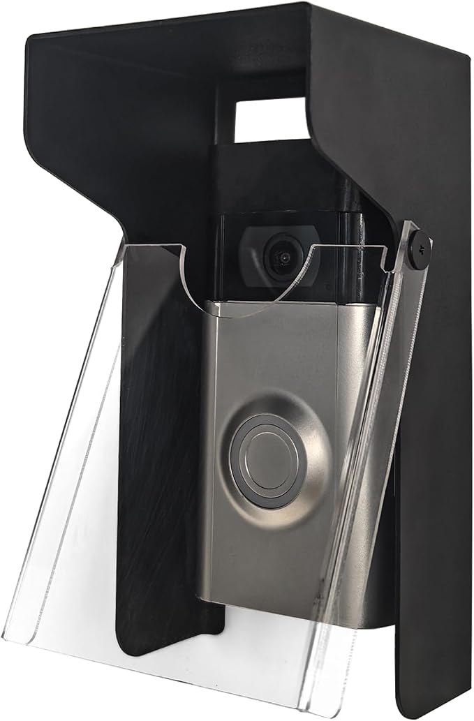 Flip Video Metal Doorbell Rain Cover Sun Shield Hood Plate, Weather Protection by dgyezhao