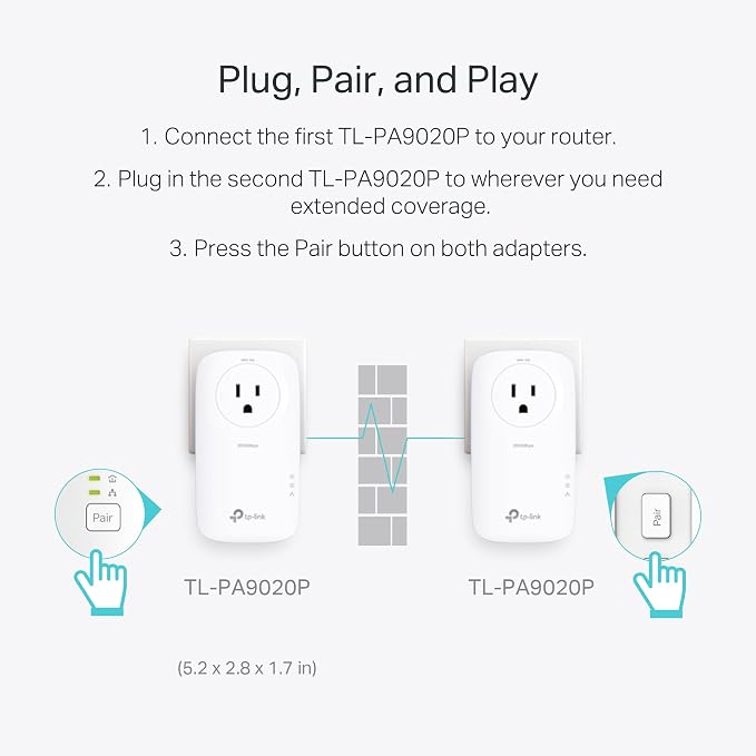 TP-Link AV2000 Powerline Ethernet Adapter TL-PA9020P KIT - Image 5
