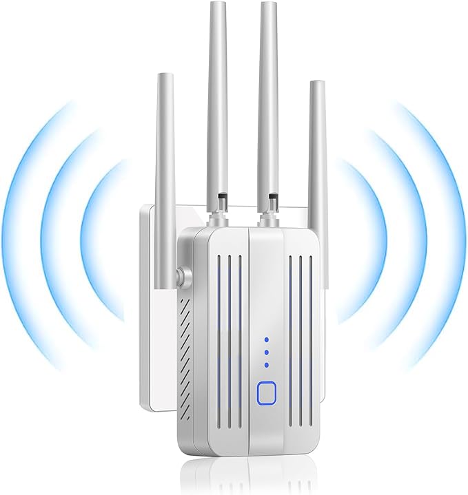WiFi Extender Signal Booster for Home: WiFi Repeater Long Range Up to 9995 Sq. by PMOODSK