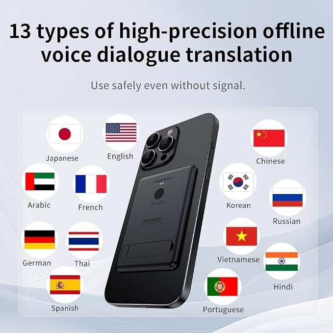 Portable AI Voice Translator Device, 146+ Languages Real-Time Two-Way Translator - Image 4