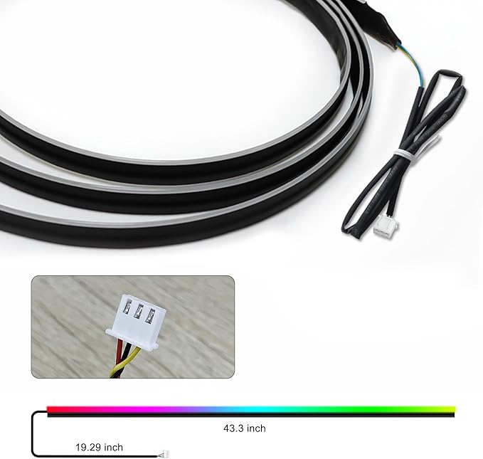 Dreamcolor Acrylic Interior Car LED Strip Light 43-inch, which fit - Image 2