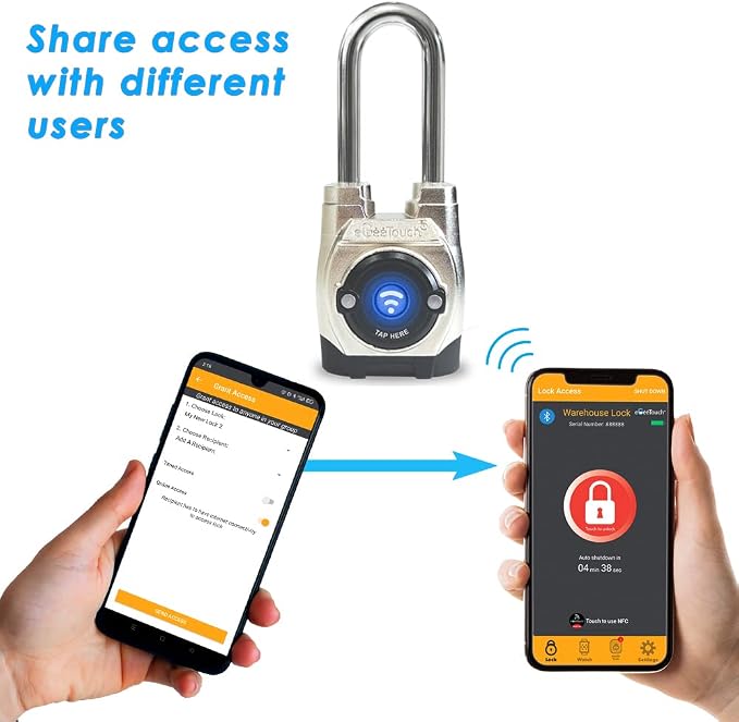 5th GEN Outdoor Smart Padlock – Keyless Bluetooth & NFC Lock, Weatherproof - Image 2