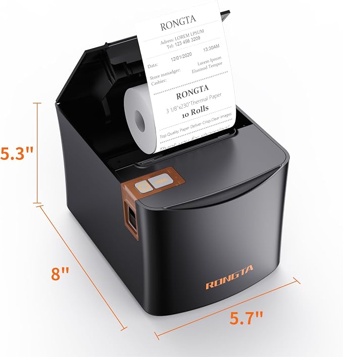 Rongta Thermal Receipt Printer, 80mm High-Speed POS Printer - Image 9