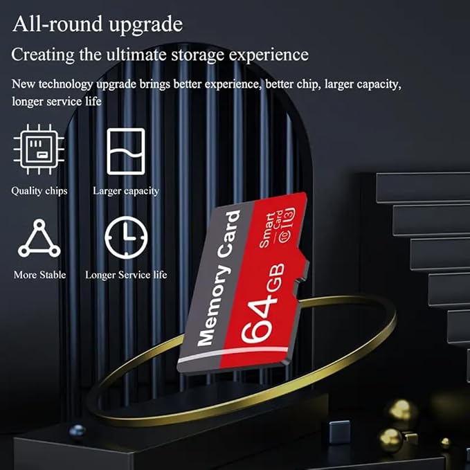 2 Pack Memory Card 64GB with Adapter, High Speed TF Card, UHS-I C10 A1 Memory - Image 3