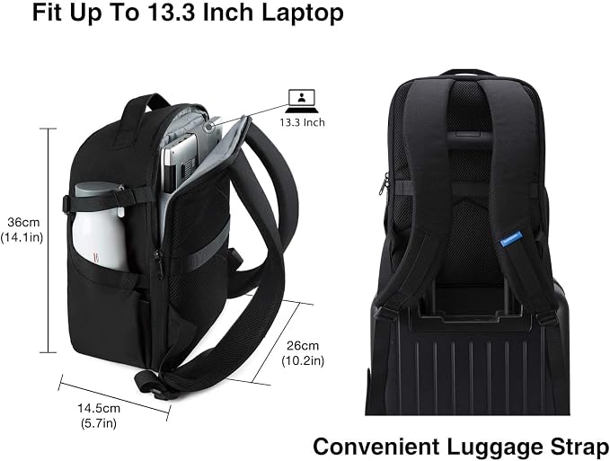 BAGSMART Small Camera Bag Backpack, DSLR SLR Camera Case Fits 13.3 Inch Laptop - Image 2