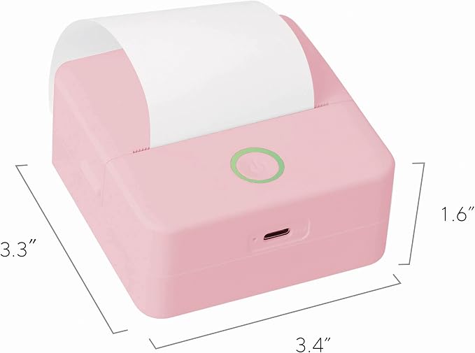 Mini Portable Thermal Printer, 200 Dpi Monochrome Label, Receipt and Image - Image 3