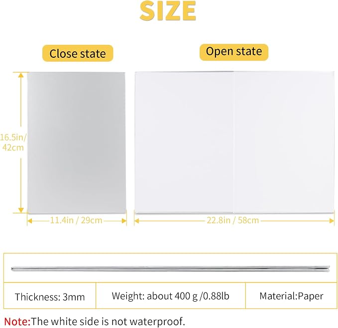 Meking Silver White Photo Backdrop Boards, 2 in 1 Light Reflectors - Image 7