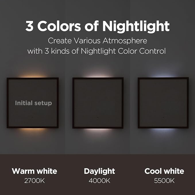 mooas Wooden Frame LED Silent Wall Clock - Image 4