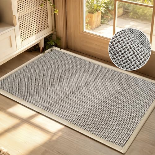 Braided Doormat Brown 17"x30", Non Slip, Back Door by winolive