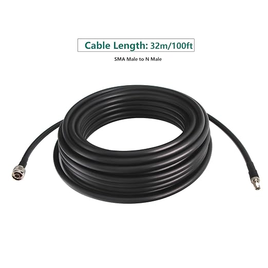 100ft N Male to SMA Male Cable, SMA to N Cable 50 ohm Ultra Low Loss KMR240 - Image 9